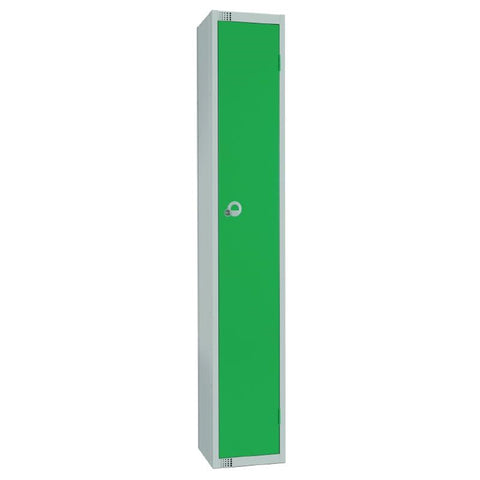 Elite Single Door Manual Combination Locker Locker Green with Sloping Top