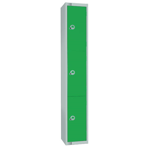 Elite Three Door Padlock Locker Green