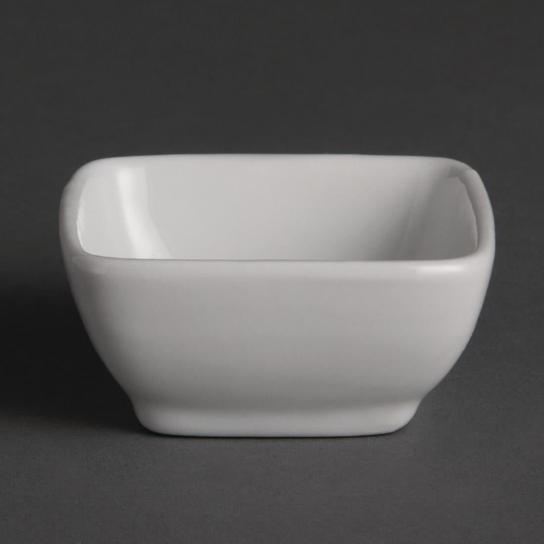 Olympia Whiteware Miniature Rounded Square Dishes 60mm (12 pack)