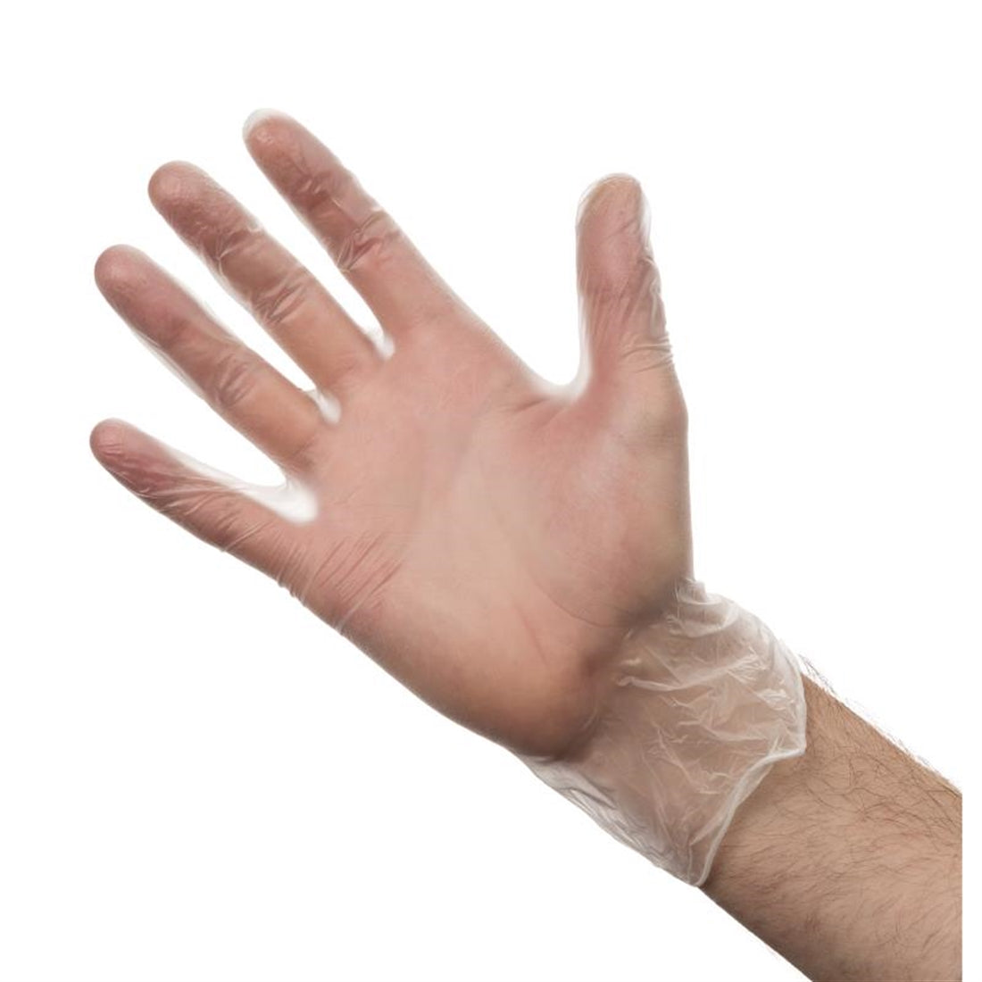 Vogue Powder-Free Vinyl Gloves Clear Large (Pack of 100)