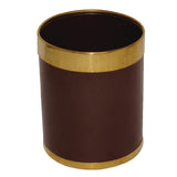 Bolero Waste Paper Bin with Gold Rim