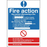 Fire Action Sign