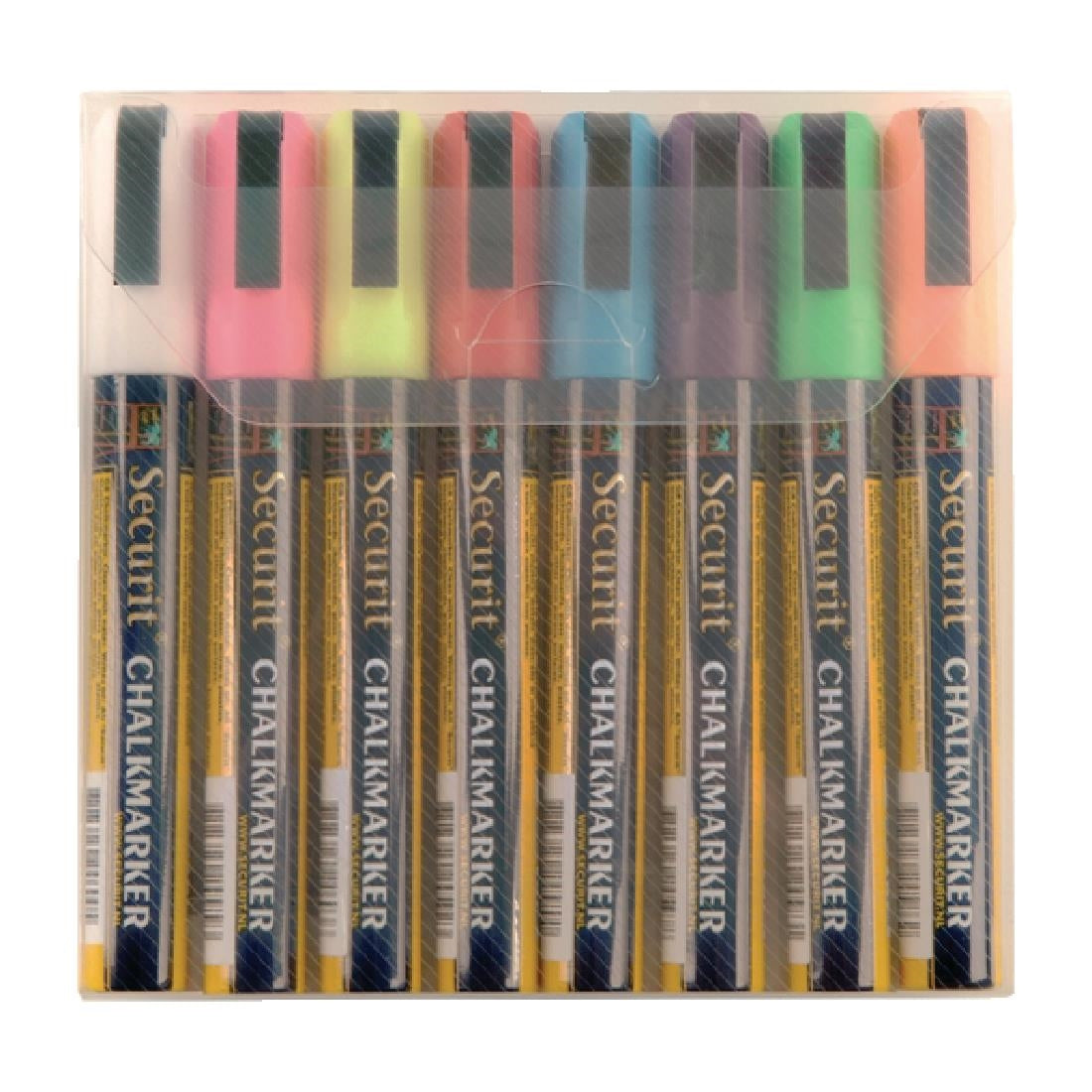 Securit Chalkmaster 6mm Liquid Chalk Pens Assorted Colours (Pack of 8)