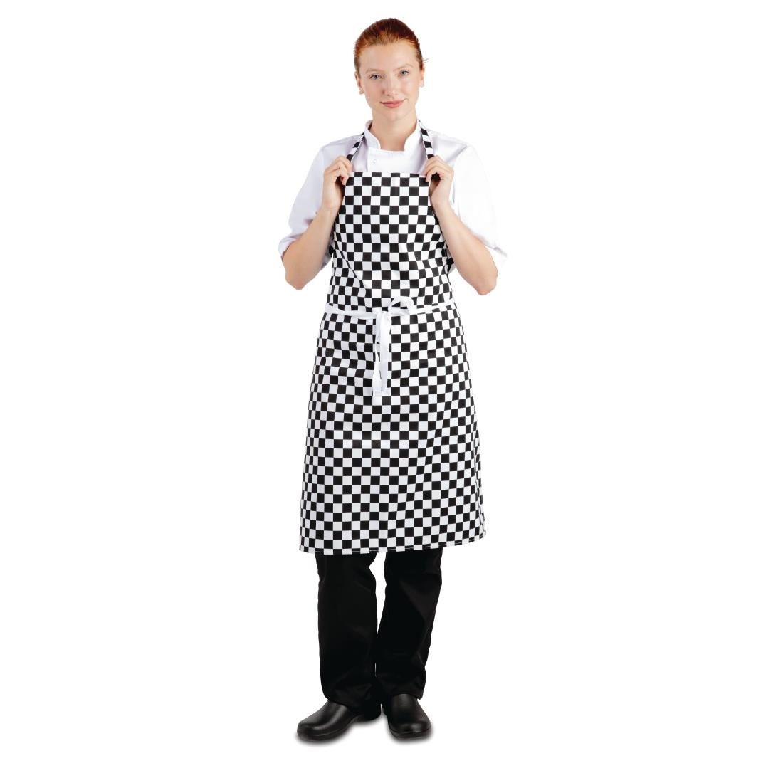 Whites Bib Apron Black and White Check