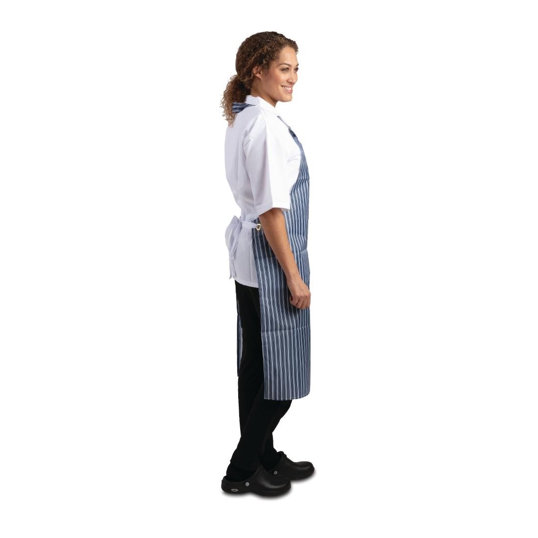 Whites Water Resistant Bib Apron Blue and White