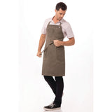 Chef Works Urban Dorset Antique Bib Apron Earth Brown