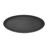 Olympia Kristallon Polypropylene Oval Non-Slip Tray Black 685mm