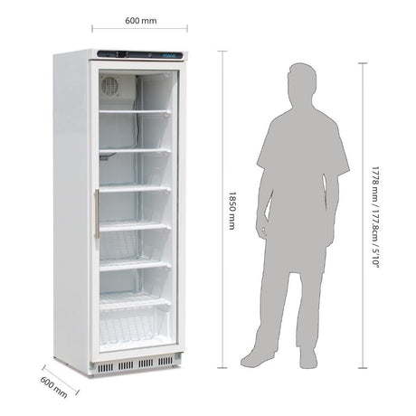 Polar C-Series Glass Door Display Freezer 365Ltr White