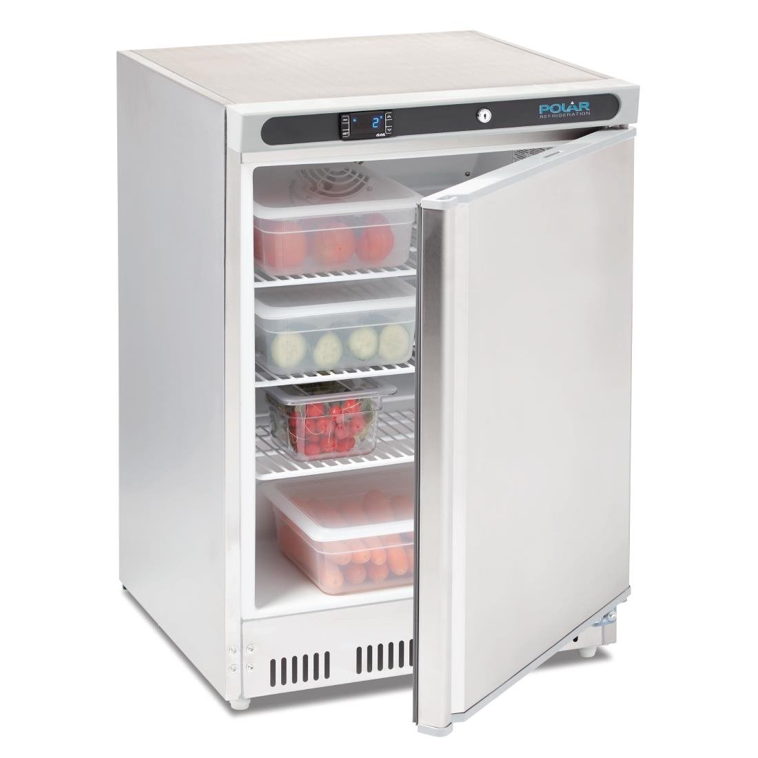 Polar C-Series Stainless Steel Under Counter Fridge 150Ltr