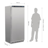 Polar Light Duty Single Door Freezer Stainless Steel 600 Ltr