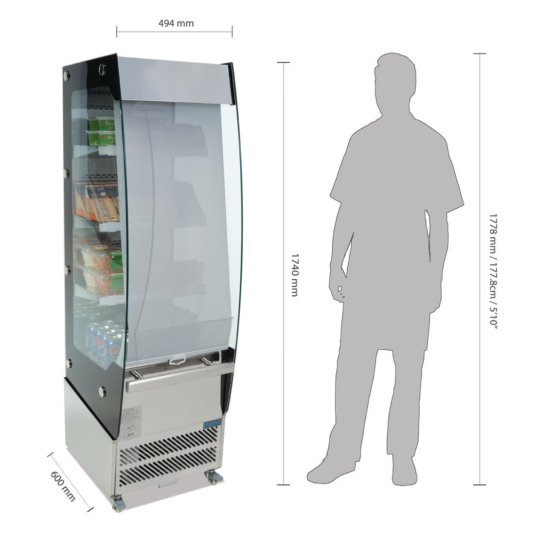 Polar G-Series Multideck Display Fridge 494mm