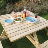 Rowlinson Square Wooden Picnic Table 6.5ft