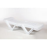 Polypropylene Sun Loungers White (Pack of 2)