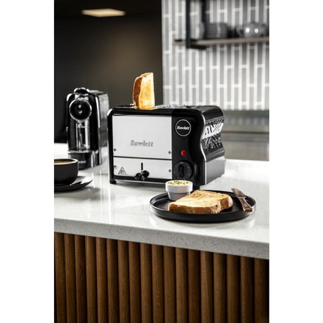 Rowlett Esprit 2 Slot Toaster Jet Black w/2 Additional Elements & Sandwich Cage