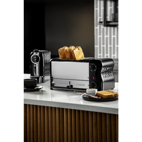 Rowlett Esprit 4 Slot Toaster Jet Black w/2x Additional Elements & Sandwich Cage