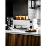 Rowlett Esprit Toaster White 6 Slot w/2x Additional Elements & Sandwich Cage