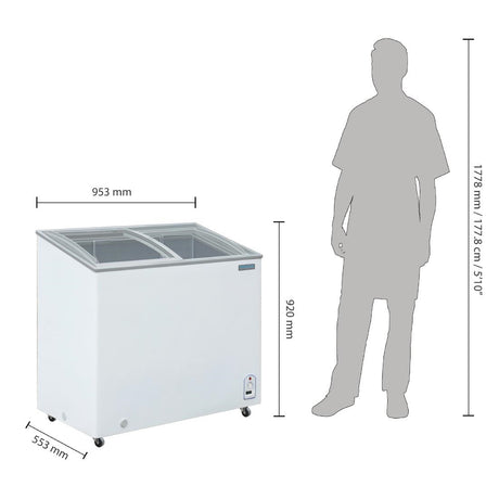 Polar G-Series Display Chest Freezer 200Ltr