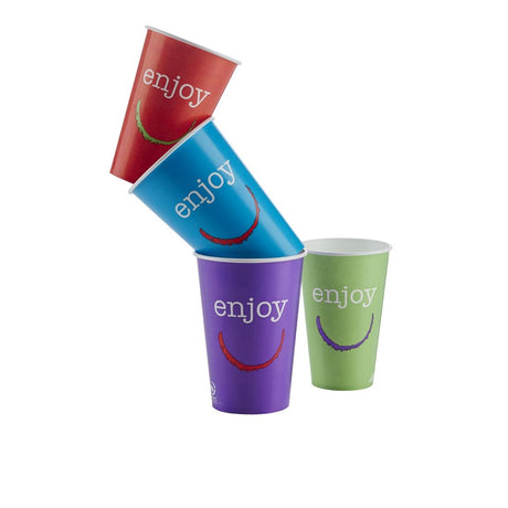 Huhtamaki Enjoy Paper Cold Cups 455ml / 16oz (Pack of 1000)