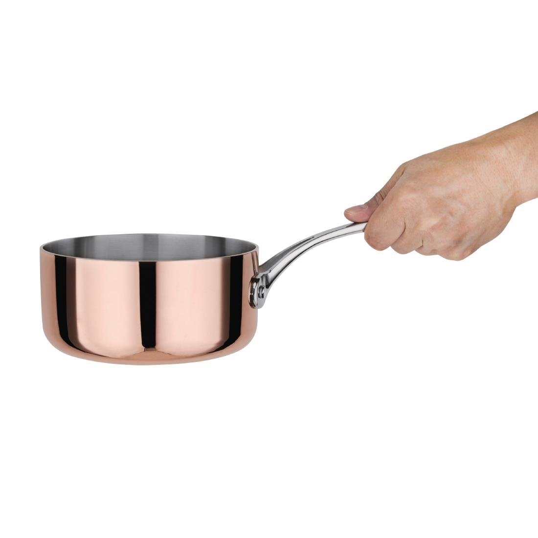 Vogue Copper Tri-Wall Saucepan 16cm