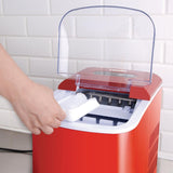 Caterlite Countertop Manual Fill Ice Machine Red