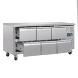 Polar U-Series Six Drawer Gastronorm Counter Fridge