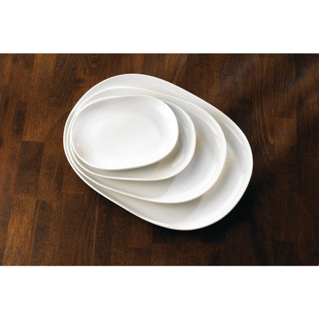 Churchill Alchemy Moonstone Oval Plates 225mm (12 Pack)