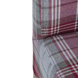 Bolero Austin Dining Chairs Wine Tartan (Pack of 2)