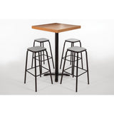 Bolero Cantina High Stools with Wooden Seat Pad Black (Pack of 4)