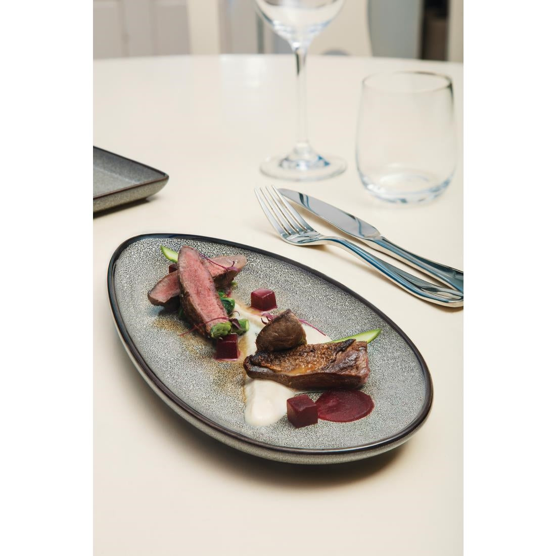 Olympia Mineral Leaf Plates 305mm (6 Pack)