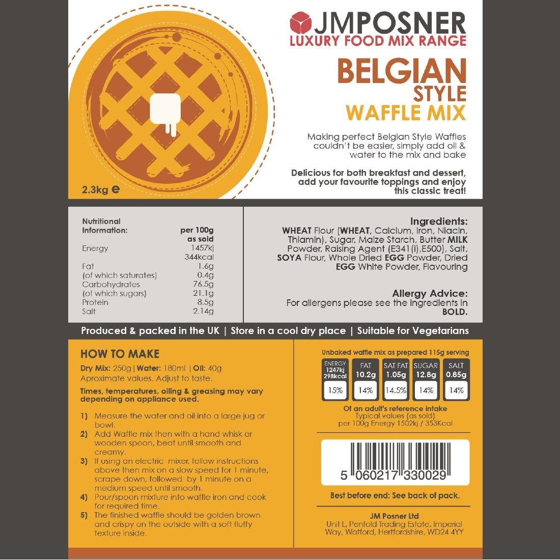 JMP Waffle Mix - 2.3kg Bag