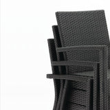 Bolero Wicker Armchairs Charcoal (Pack of 4)