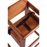 Bolero Wooden Highchair Dark Wood Finish