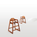 Bolero Wooden Highchair Dark Wood Finish