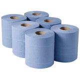 Jantex Centrefeed Blue Roll 2ply 120m 6 Pack