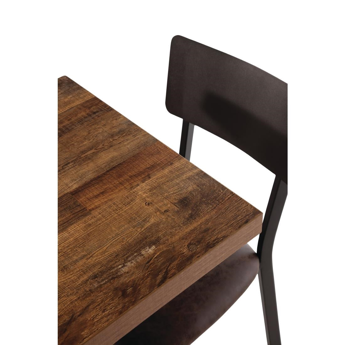 Bolero Pre-Drilled Square Table Top Urban Dark 600mm