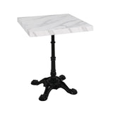 Bolero Pre-drilled Square Table Top 600mm Marble Effect