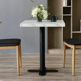 Bolero Pre-drilled Square Table Top 600mm Marble Effect