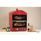 King Edward Pizza King Oven with Warmer Red PKIW/RED