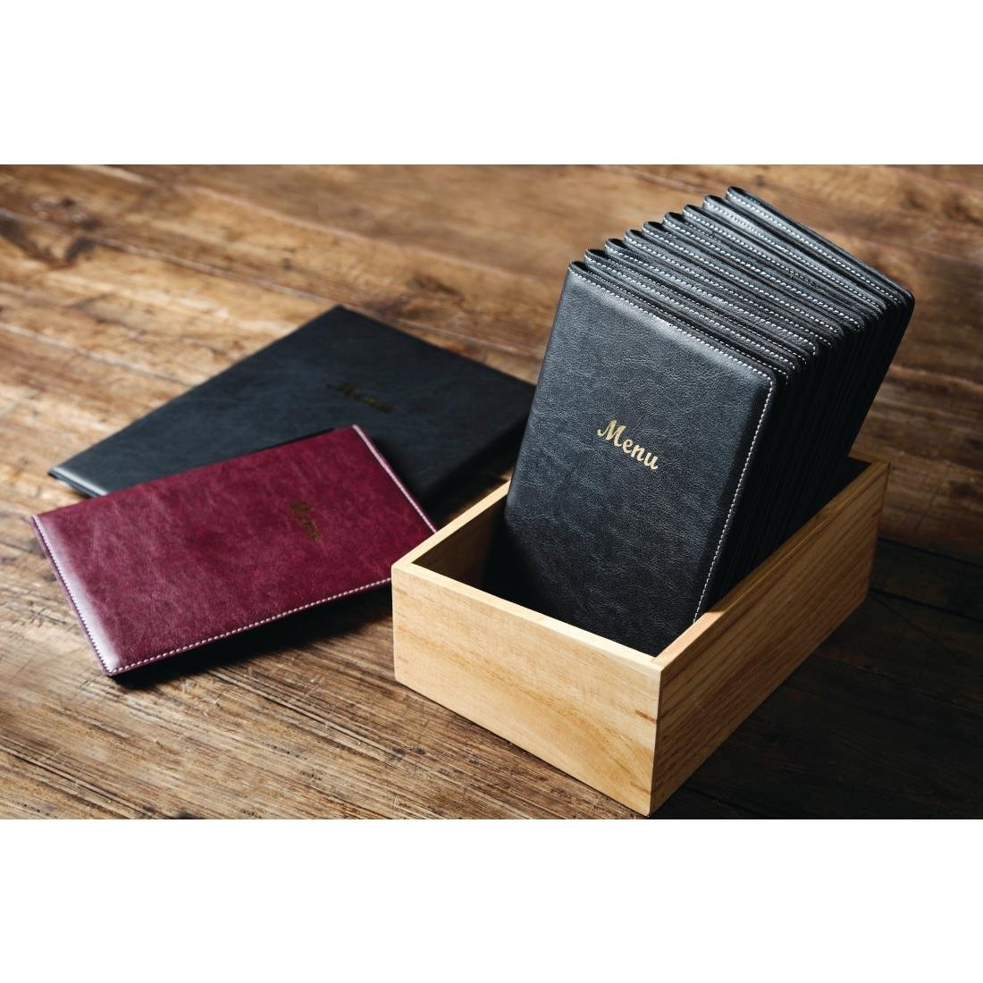 Olympia PVC Menu Cover Black A4