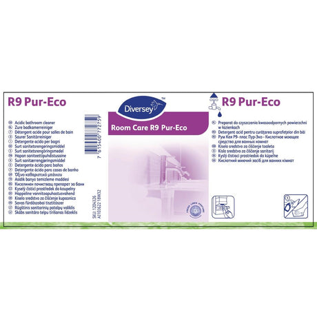 Room Care R9 Pur-Eco Bathroom Cleaner Refill Bottles 300ml (6 Pack)