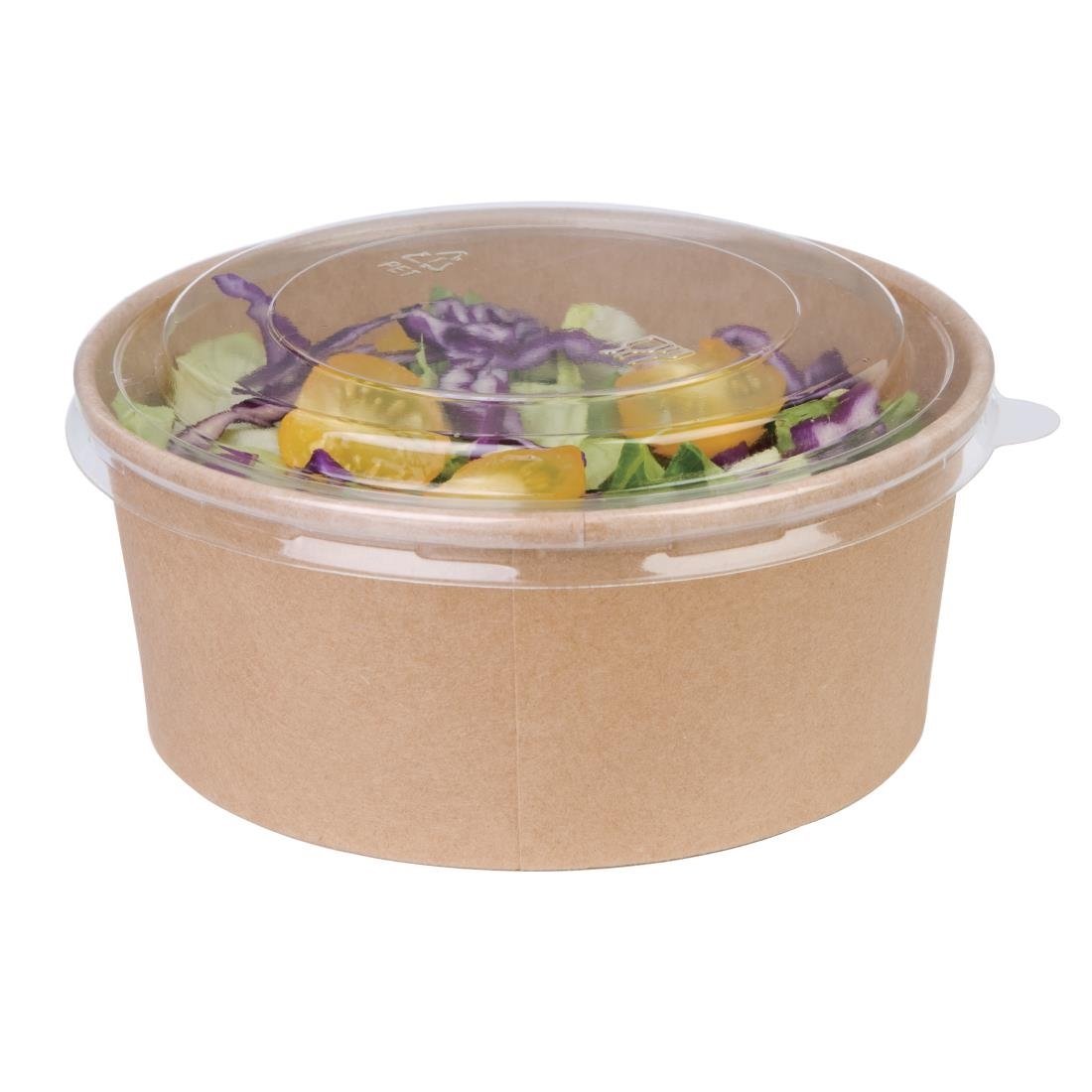 Fiesta Compostable Round Kraft Salad Bowls 750ml / 26oz (Pack of 300)