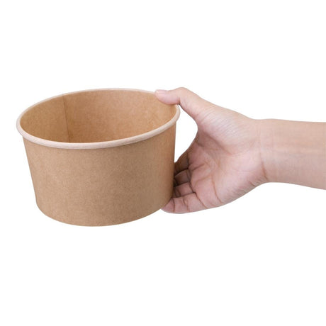 Fiesta Compostable Round Kraft Salad Bowls 1000ml / 35oz (Pack of 300)