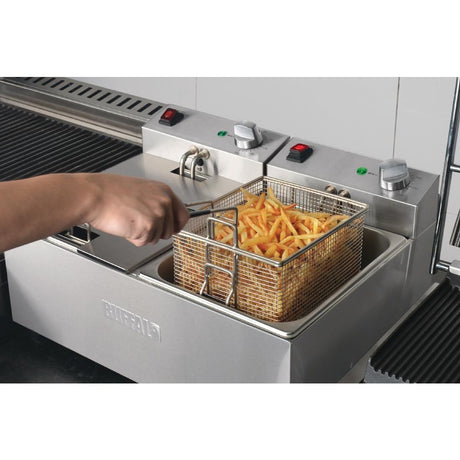 Buffalo Twin Tank Twin Basket 2x5Ltr Countertop Fryer 2x2.8kW