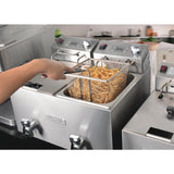 Buffalo Twin Tank Twin Basket 2x8Ltr Countertop Fryer with Timers 2x2.9kW