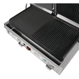 Buffalo Double Half Ribbed Contact Grill