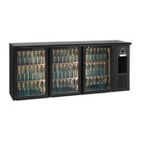 E3 3 x glass door undercounter bottle cooler