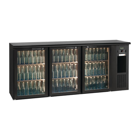 E3 3 x glass door undercounter bottle cooler