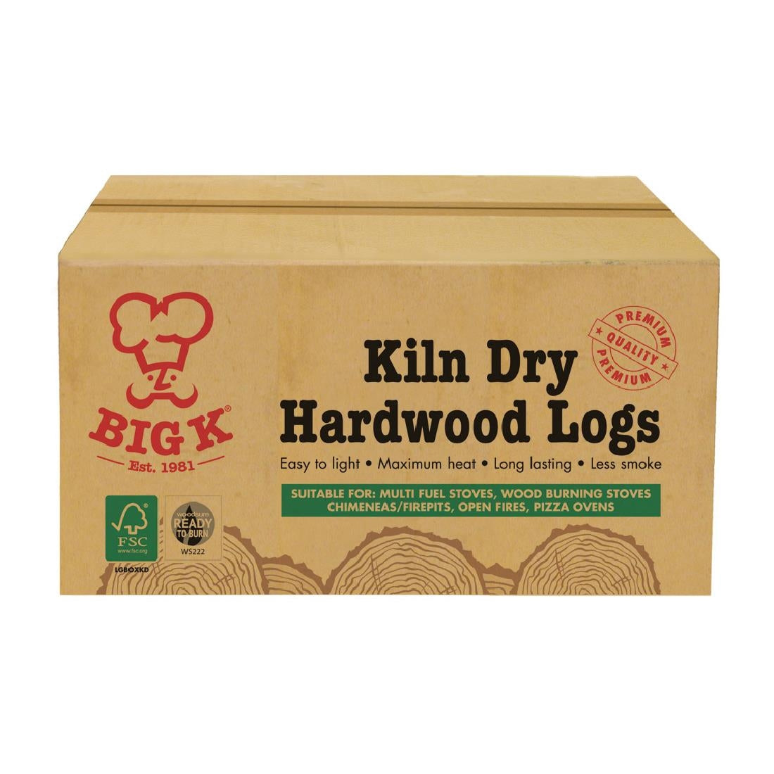 Big K Kiln Dry Hardwood Logs Box 8kg