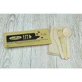 eGreen Individually Kraft Wrapped 4-in-1 Wooden Cutlery Set (Pack of 250)