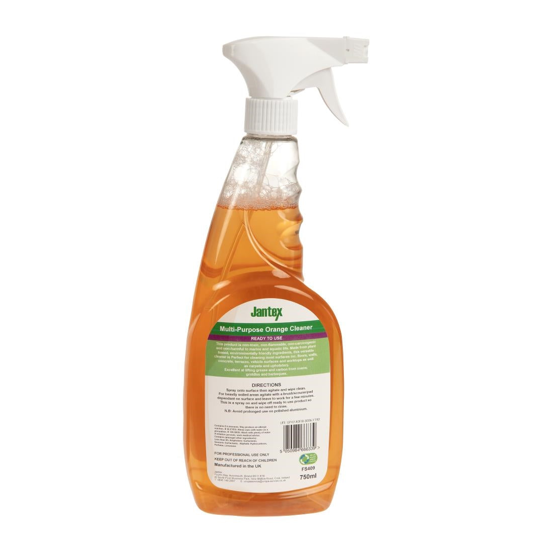 Jantex Green Orange Multipurpose Cleaner Ready To Use 750ml